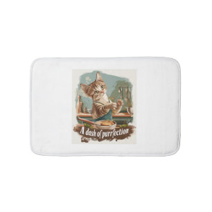 Culinary Cat Chef Bath Mat