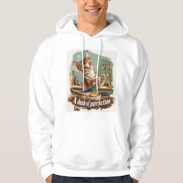 Culinary Cat Chef Hoodie (Front)
