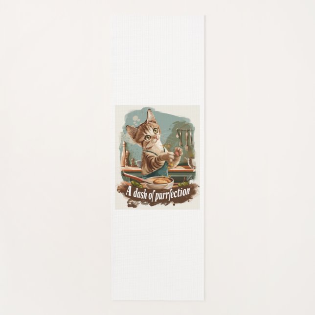 Culinary Cat Chef Yoga Mat (Front)