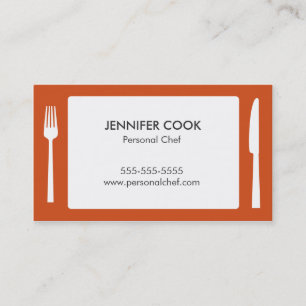 Culinary Chef Catering Placemat Business Card