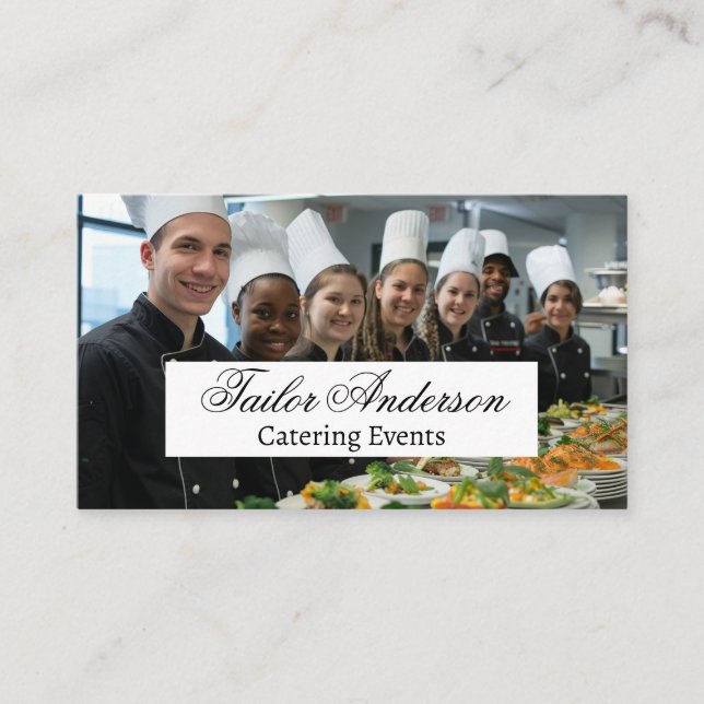 Culinary Chef Catering Staff Business Card (Front)