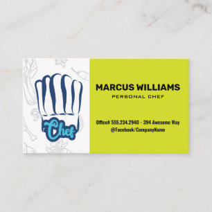 Culinary Chef Hat Restaurant Owner Business Card