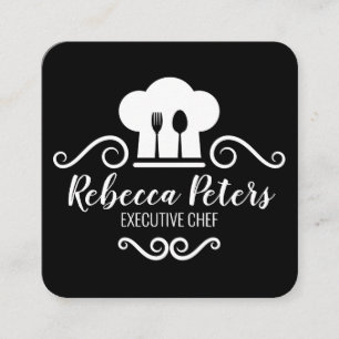 Culinary   Chef Hat Square Business Card