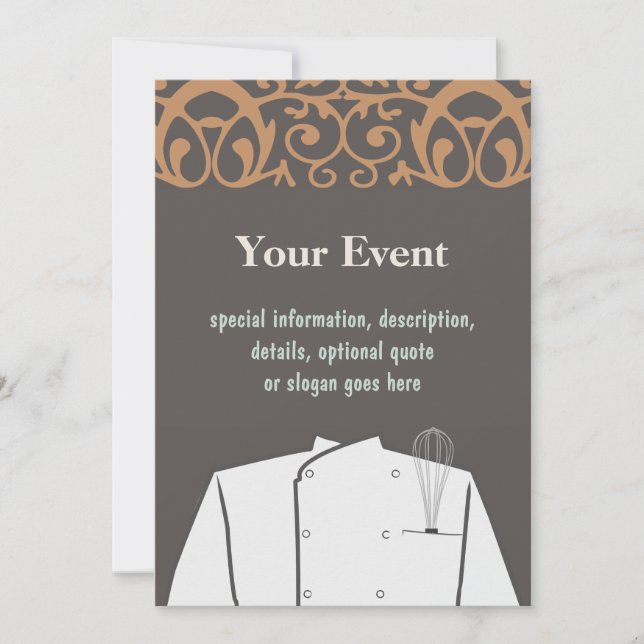 Culinary Chef Invitation (Front)