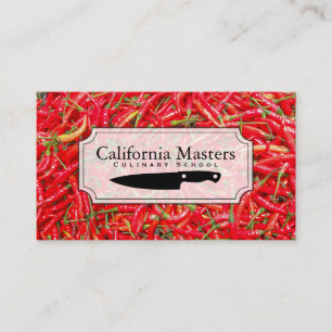 Culinary Chef Red Chilis Business Card