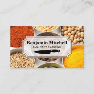 Culinary Chef   Spices in Cups Business Card
