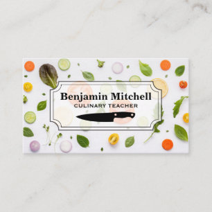 Culinary Chef   Vegetable Ingredients  Business Card