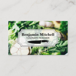 Culinary Chef   Vegetables   Foodie Business Card