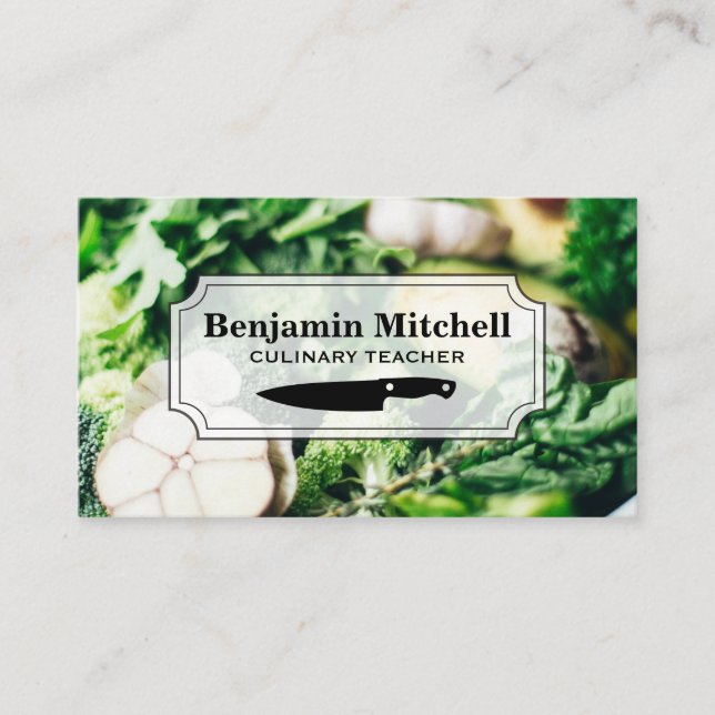 Culinary Chef | Vegetables | Foodie Business Card (Front)