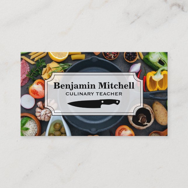 Culinary Chef | Vegetables Produce Business Card (Front)