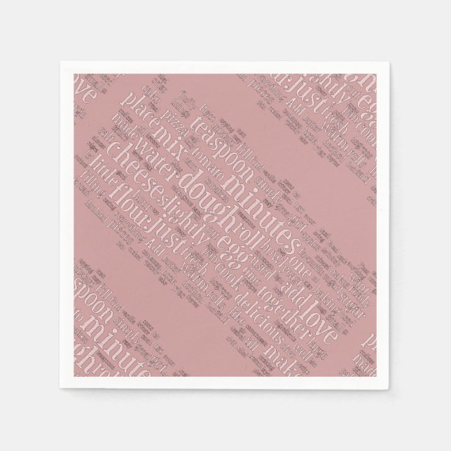 Culinary Cooking Baking Terms Cloud Napkins (Front)