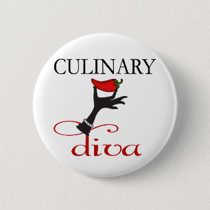 Culinary Diva 6 Cm Round Badge