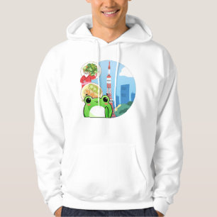 Culinary Escape in Tokyo with Cat and Frog Hoodie