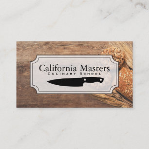 Culinary   Executive Chef   Wood Business Card