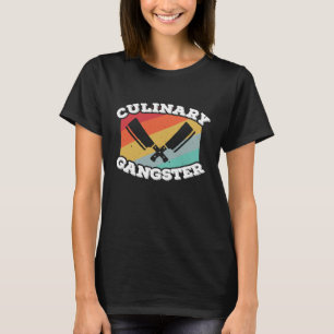 Culinary Gangster Retro Chef Meat Cleaver T-Shirt