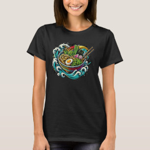 Culinary Japanese Wave Art Noodle Food Soup Lover T-Shirt