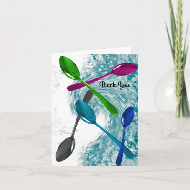 Culinary Kitchen Spoons Thank You Card (Front)