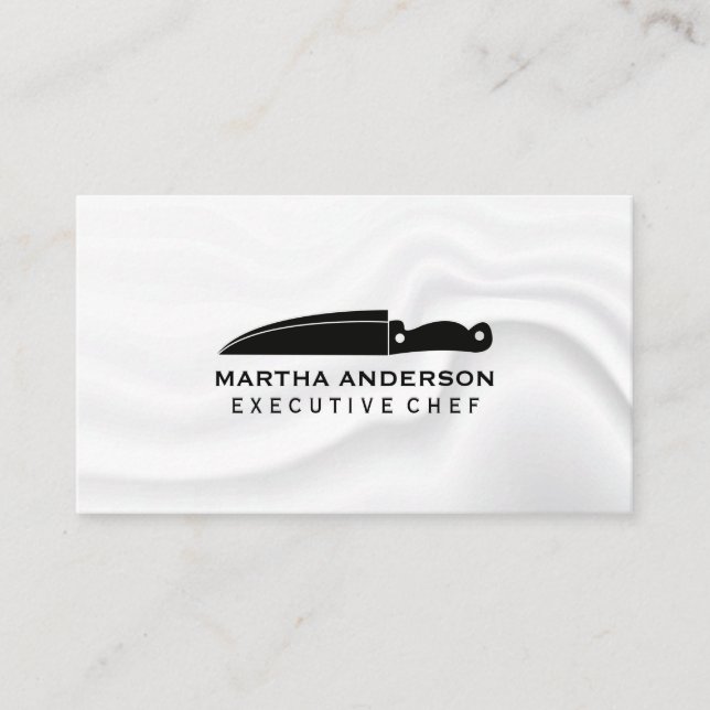 Culinary Knife | Silky Background Business Card (Front)