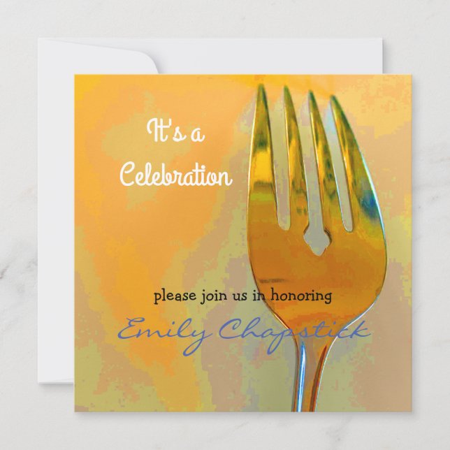 Culinary Modern Celebration Invitation (Front)