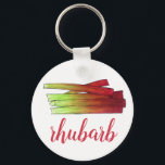 Culinary Rhubarb Stalks Vegetable Garden Food Veg Key Ring<br><div class="desc">Design features an original marker illustration of stalks of rhubarb, a colorful crimson red and bright green vegetable. Rhubarb is a popular culinary ingredient often found in pies, crumbles, and other various desserts. This veggie design is also available on other products. Lots of additional food and cooking-themed designs are also...</div>