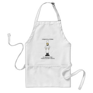 Culinary School Graduate Congratulations for Her Standard Apron