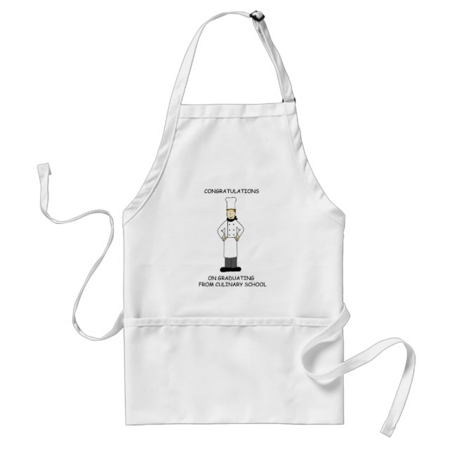 Culinary School Graduation Congratulations Male Standard Apron (Front)