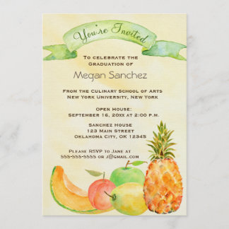 Culinary School Graduation Invitation