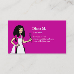 Culinary Teacher Cake Decorator Biz Card
