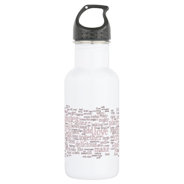 Culinary Terms Word Cloud 532 Ml Water Bottle (Front)