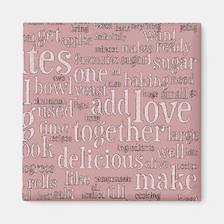 Culinary Terms Word Cloud Fridge Magnets