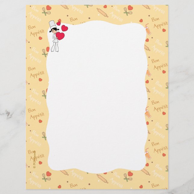 Culinary Themed Stationery (Front)