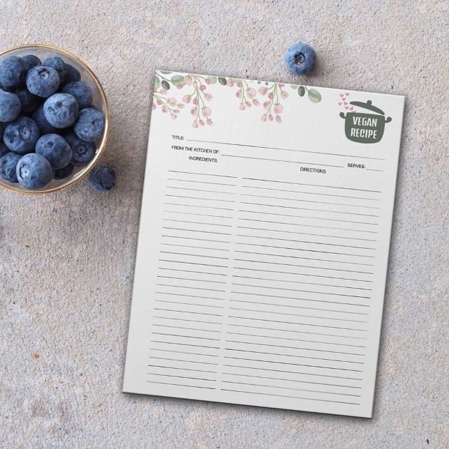 Culinary Vegan Recipes Elegant Notepad (Creator Uploaded)