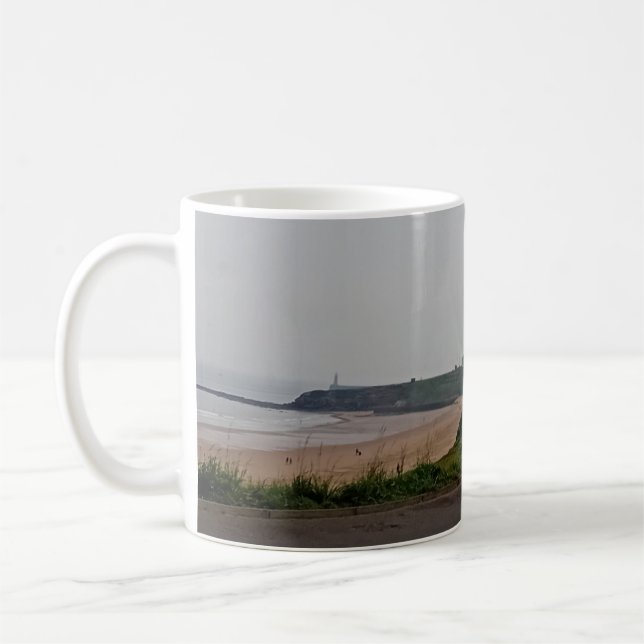 Cullercoats into Tynemouth Coffee Mug (Left)