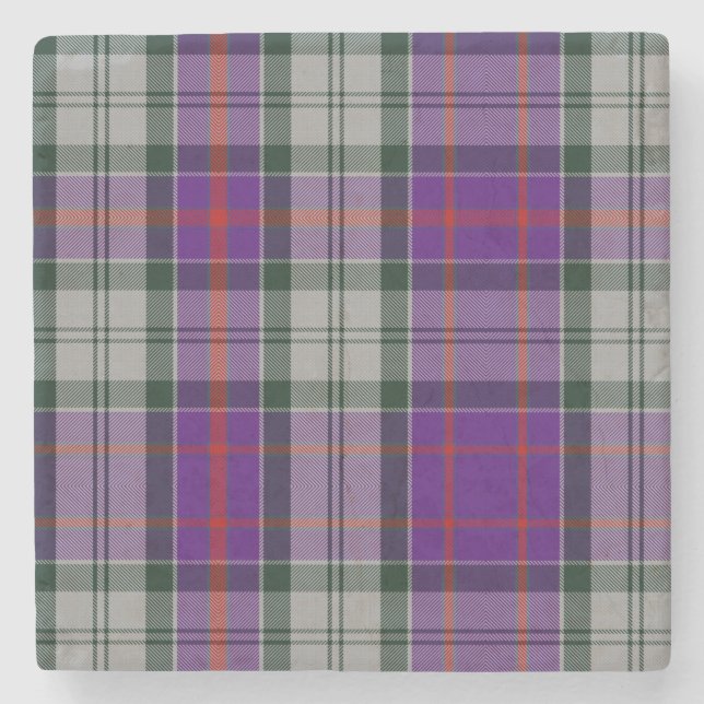 Culloden Dress Tartan Stone Coaster (Front)
