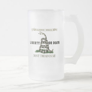 CULPEPER FLAG FROSTED GLASS BEER MUG