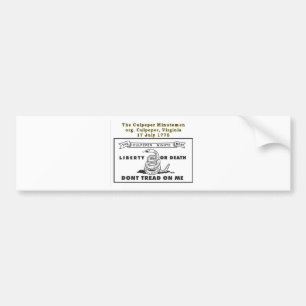 CULPEPER MINUTEMEN BUMPER STICKER