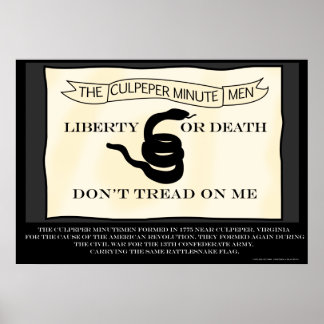 Culpeper Minutemen Flag Poster