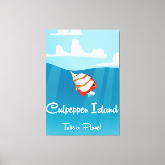 Culpepper Island vintage travel poster Canvas Print