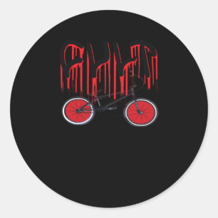 Cult bmx Costume Halloween Classic Round Sticker