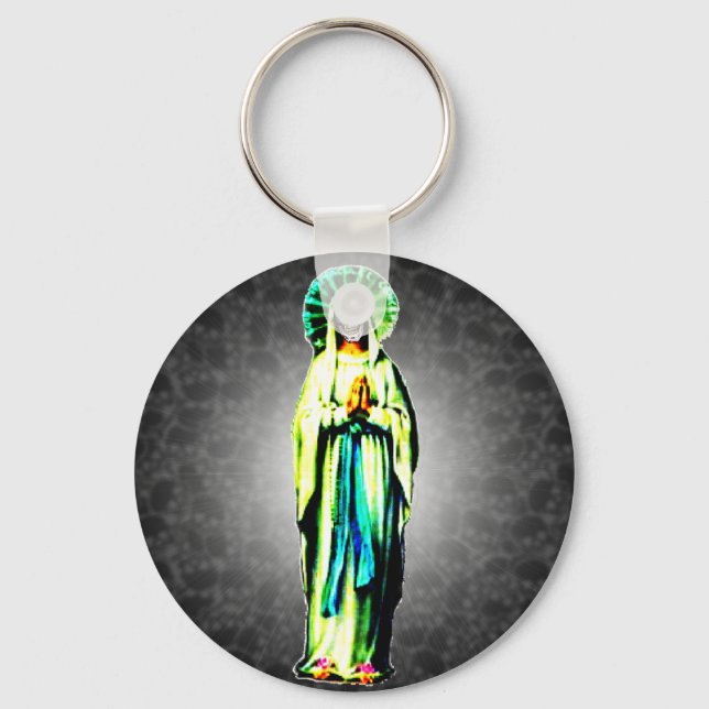 Cult Of Santa Muerte Key Ring (Front)