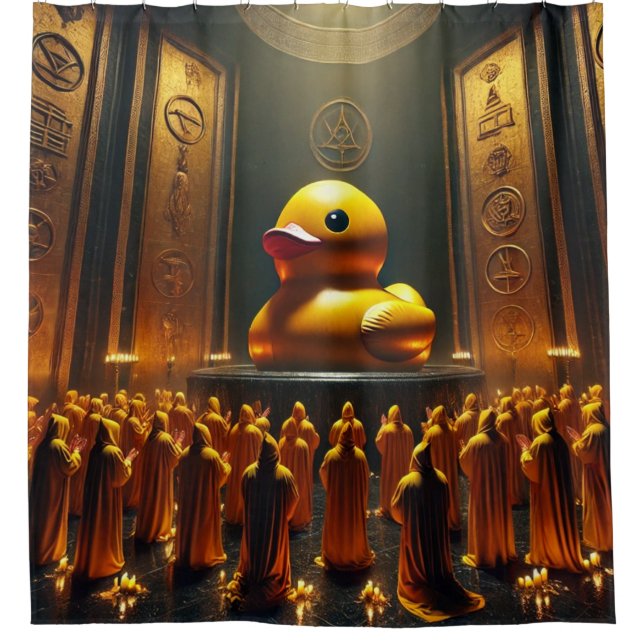 Cult of the Rubber Ducky Shower Curtain (Front)