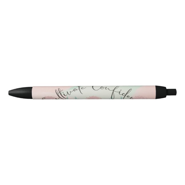 Cultivate Confidence Themed  Black Ink Pen (Front)