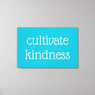 Cultivate Kindness in AI Aqua Canvas Art