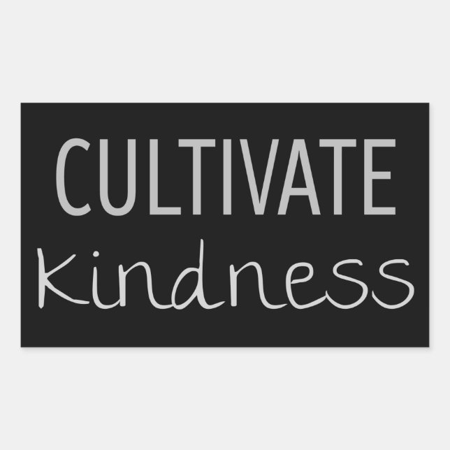 Cultivate Kindness Rectangular Sticker (Front)