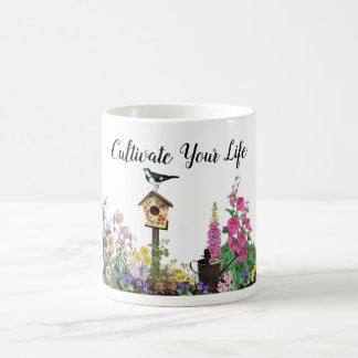 Cultivate Your Life Lush Gardening Scene Coffee Mug