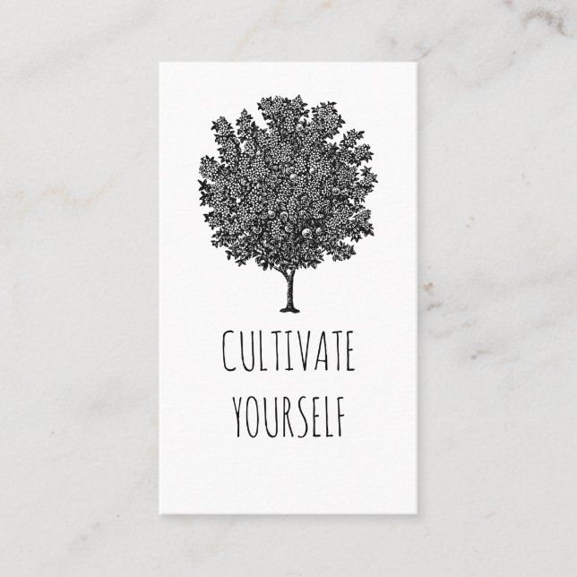 Cultivate Yourself Blooming Fruit Tree Business Card (Front)