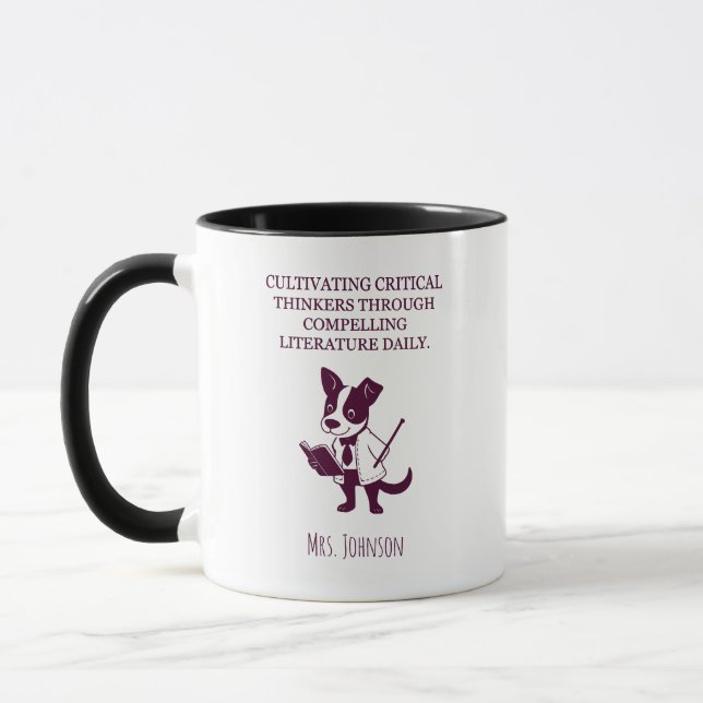 Cultivating Critical Thinker Compelling Literature Mug (Left)