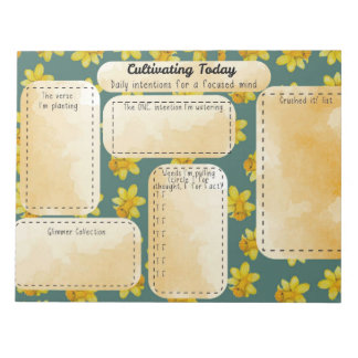Cultivating Today Desk – Daily Intention Daffodil Notepad