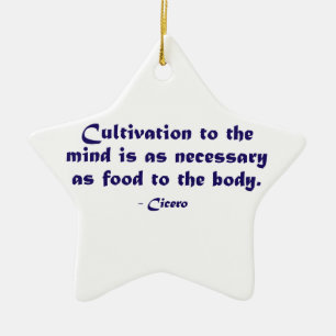 Cultivation To The Mind (Cicero) Ceramic Tree Decoration