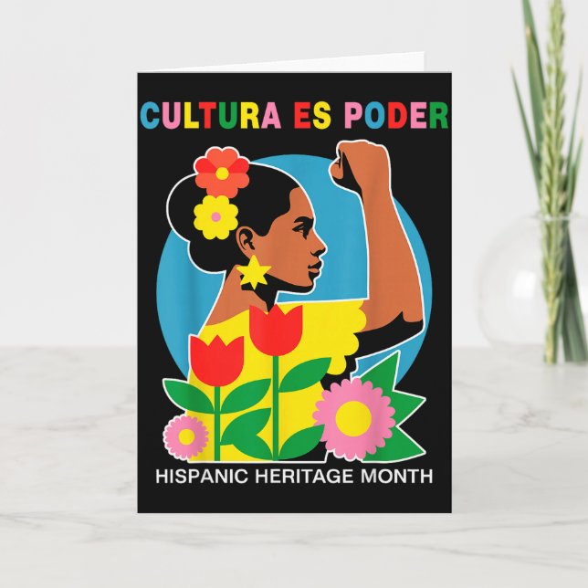 Cultura Es Der Hispanic Heritage Latina Emwerment  Card (Front)